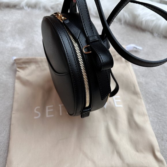 Senreve Circa Bag | Black Pebbled Leather - Picture 3 of 11